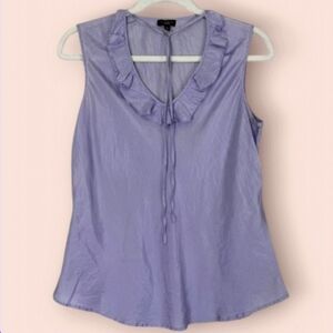 100% Silk Talbots Sleeveless Top Size 12 Lavender Old Money Aesthetic Fairy